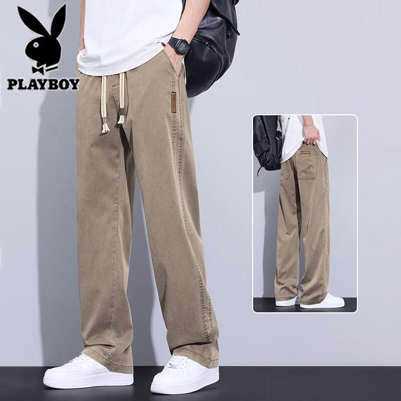 Playboy Men's Summer Tencel Loose Straight Jeans