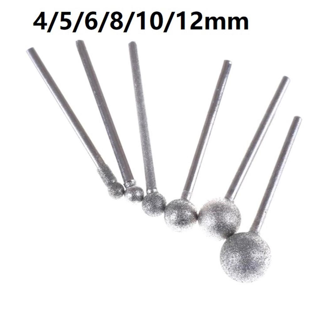 Durable Diamond Round Ball Burr Drill Bit Tool 4-12mm