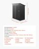 1533 X 876 X 1815 Mm Metal Garden Shed, Storage Building with Lockable Door & 2 Louver Vents, Sloped Roof Metal Outdoor Storage Shed, Tool Sheds