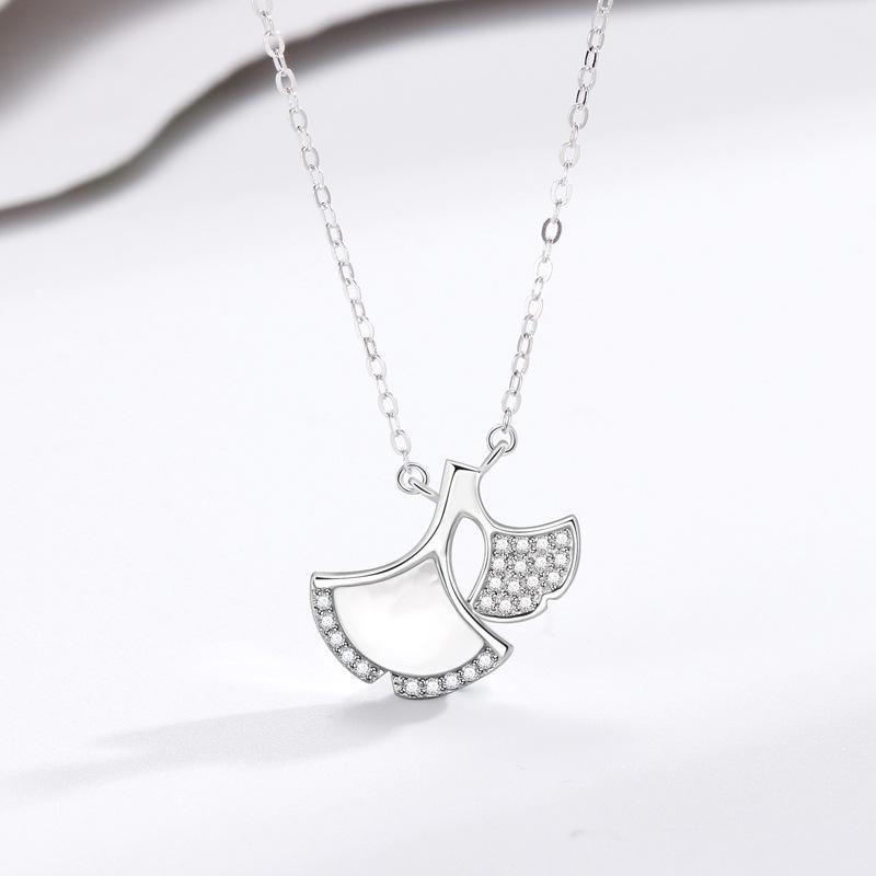 Sansheng Has Apricot Apricot Leaf Necklace For Women'S Fashion Versatile High-End Design Sense Fritillary Jewelry Gift For Women Quality