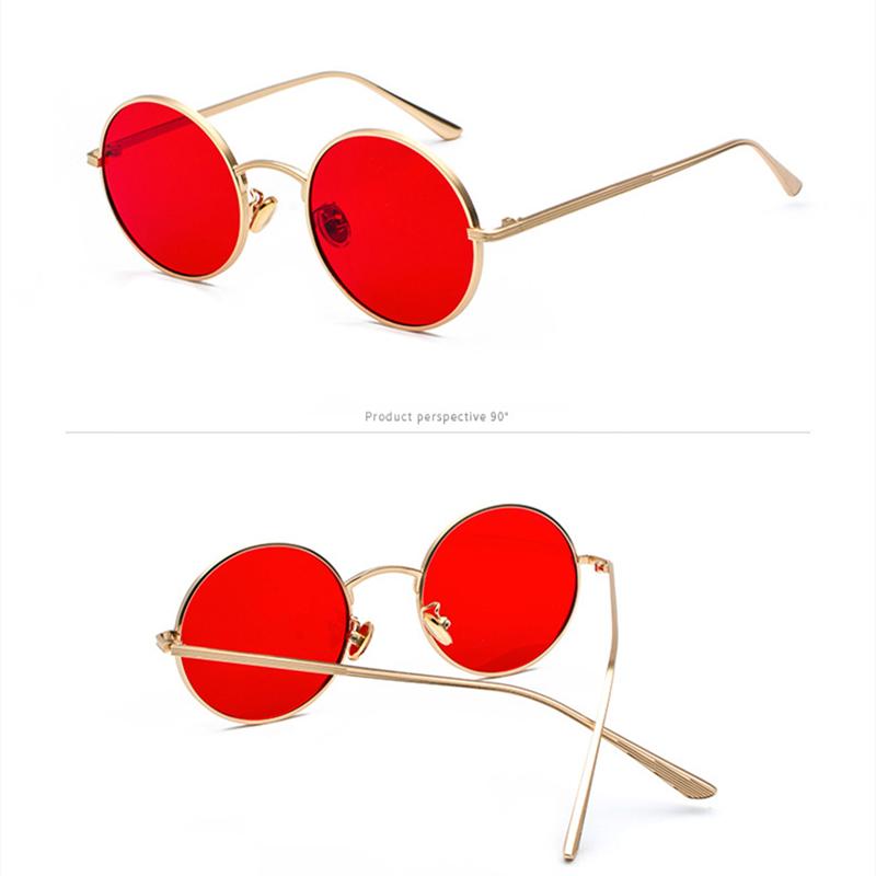 Sunglasses Personality Round Frame Men Punk Style Harajuku Style Metal Fashion Retro Women Korean
