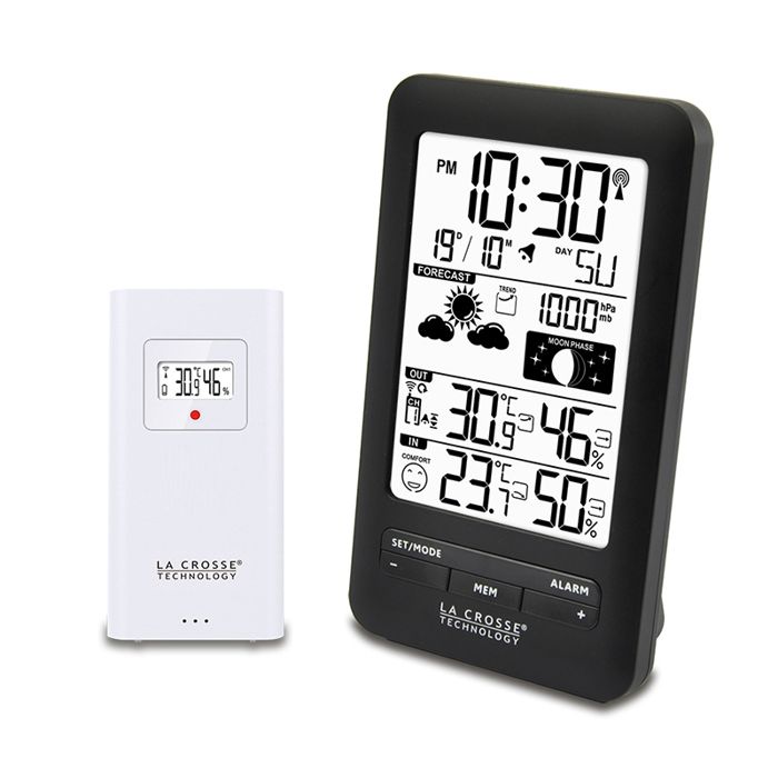 Station Météo - La Crosse Technology - WS6210-BLA - Noir - Intérieur - Avec sonde