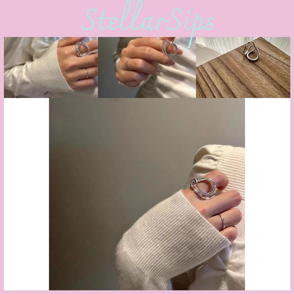 Trendy And Bold Geometric Open Ring For Women Featuring Unique Design And Adjustable Size