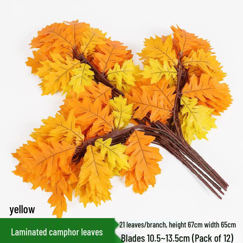 Artificial Banyan Branches with Laminated Plastic Leaves for Landscaping and Decoration