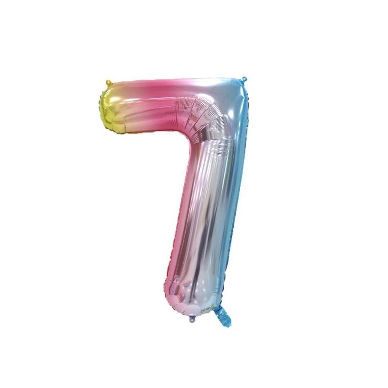 Small Digital Balloon 16-Inch Us Version Of Thin Body Decoration Birthday Party Aluminum Film Balloon Digital Balloon