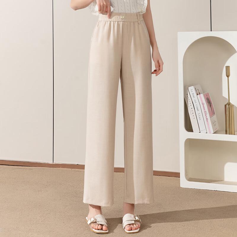 

Women s Summer Breathable Straight-Leg Casual Pants 2XL