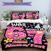 3PC Custom Name Happy 67th Birthday! Bedding Set Printed Bedding Set Duvet Cover Closure Includes 1 Duvet Cover & 92 Pillowcases for Bedroom