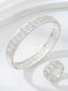 Elegant European Hollow Rhinestone Bracelet & Ring Set