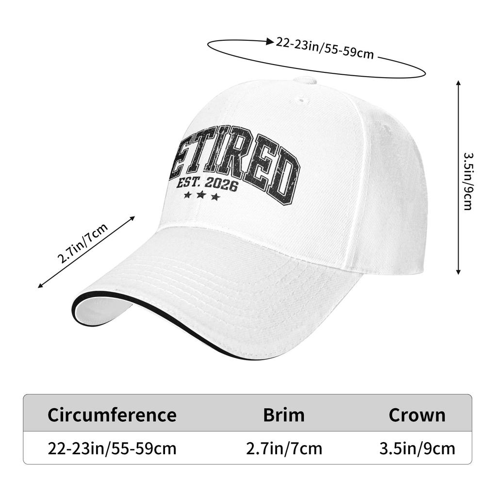 Retired Est Casual Baseball Cap Running Hippie Trucker Hat Summer Unisex Men Y2K Cool Snapback Cap