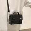 Minimalist Men's Shoulder Bag Fashionable Male PU Leather Crossbody Bags Small Flip Style Messenger Bag for Men Designer Handbag