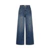 Juzhi Annakou Women's 100% Cotton Irregular Rhinestone Curved Denim Jeans