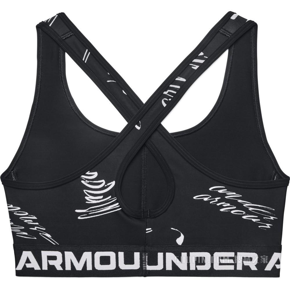 Under Armour Crossback Solid Print Comfortable Lightweight Training Medium Intensity Sports Bra Women underwear Black 1362247-001