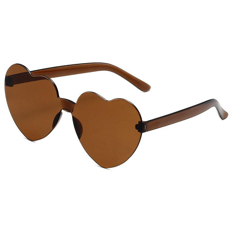 Trendy Heart-Shaped European-American Sunglasses for Women - Masquerade Party & Fun Glasses