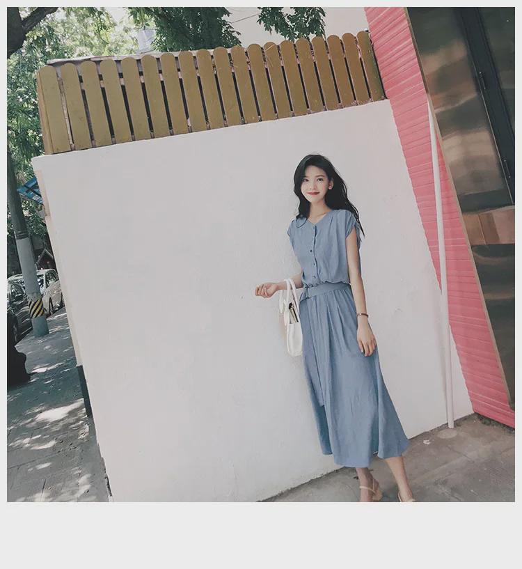 2024 Sommer Koreanischer Stil Chiffonkleid: Französisch inspiriert, Knielang, Elegant & Trendy