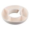 Snack Serving Tray Silicone Divided Fruit Serving Bowl Dish Container for Tumbler Cup 40oz 30oz White