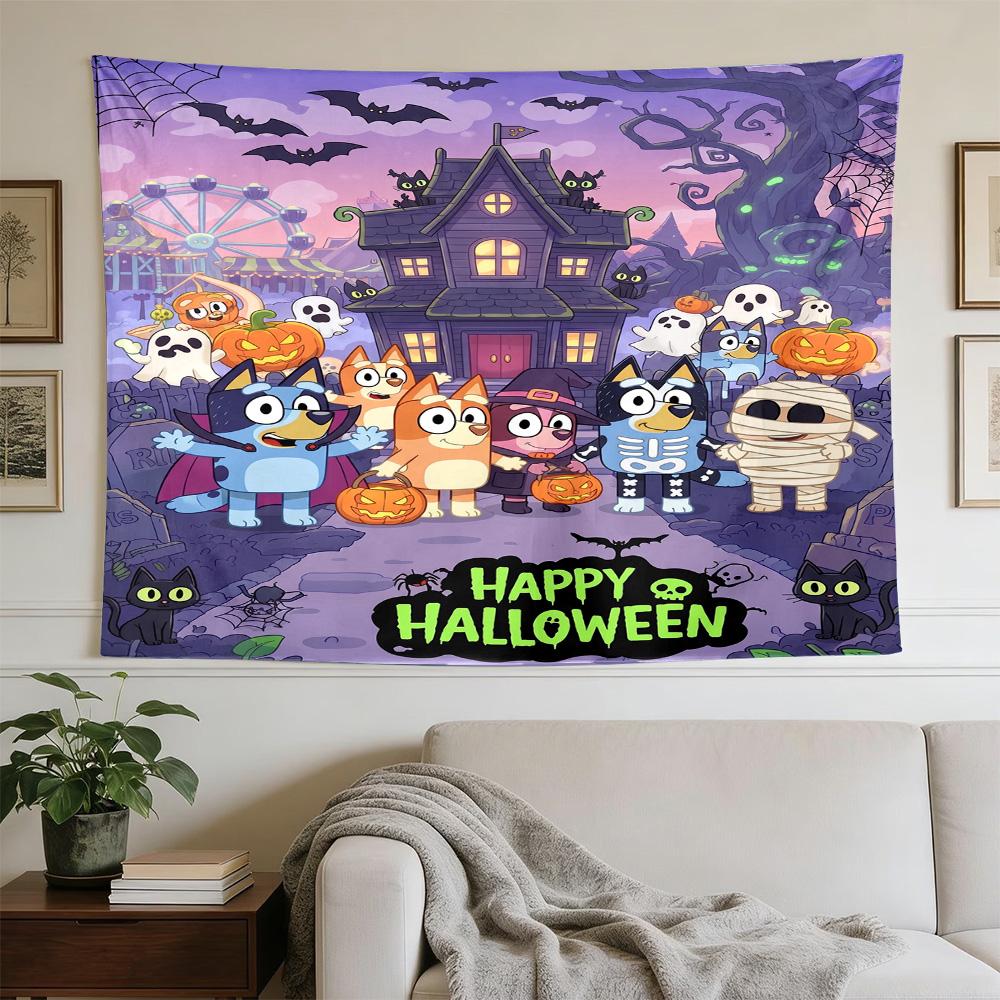 Halloween Party Celebration Clear Pattern Tapestry, Wall Decor for Apartment, Studio and Photoshoot Backdrop,Perfect Gift