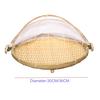 Bamboo Bread Basket Storage Display Basket Cover Net Dustproof Dishes Fruit Tray