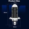 1Pc 360° H4 CSP LED Motorcycle Headlight Projector Lens Bulb Dual Color Hi/Lo Beam Light 40000Lm 120W Scooters Lamp W/ Fan 6000K 3000K White Yellow