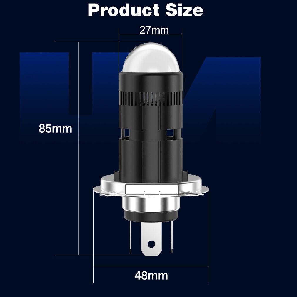 1Pc 360° H4 CSP LED Motorcycle Headlight Projector Lens Bulb Dual Color Hi/Lo Beam Light 40000Lm 120W Scooters Lamp W/ Fan 6000K 3000K White Yellow