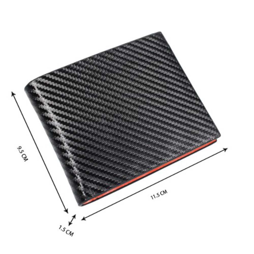 Capacity Ticket Holder Bank Card Carbon Fiber Wallets Men's Wallet Coin Purse ID Credit Card Holder