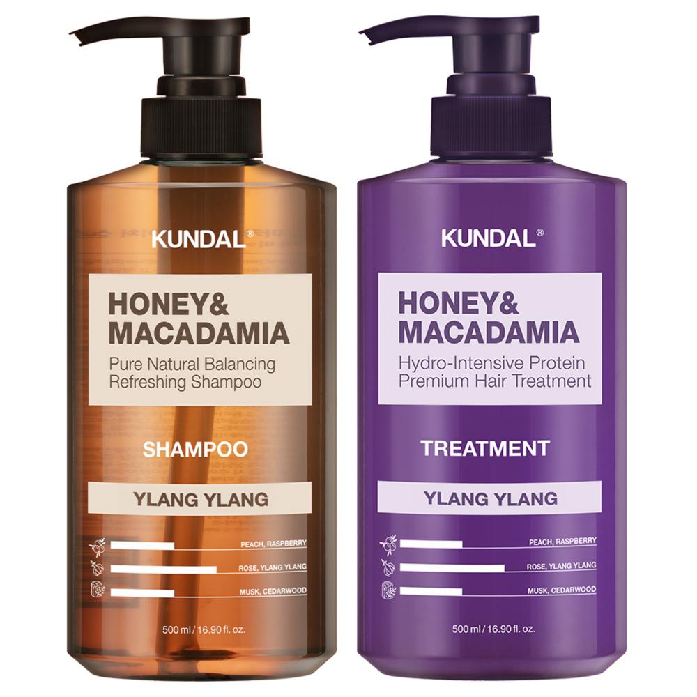 Шампунь Kundal Nature 500 мл + Лечебный ароматизатор Ylang Ylang 500 мл, 1 набор