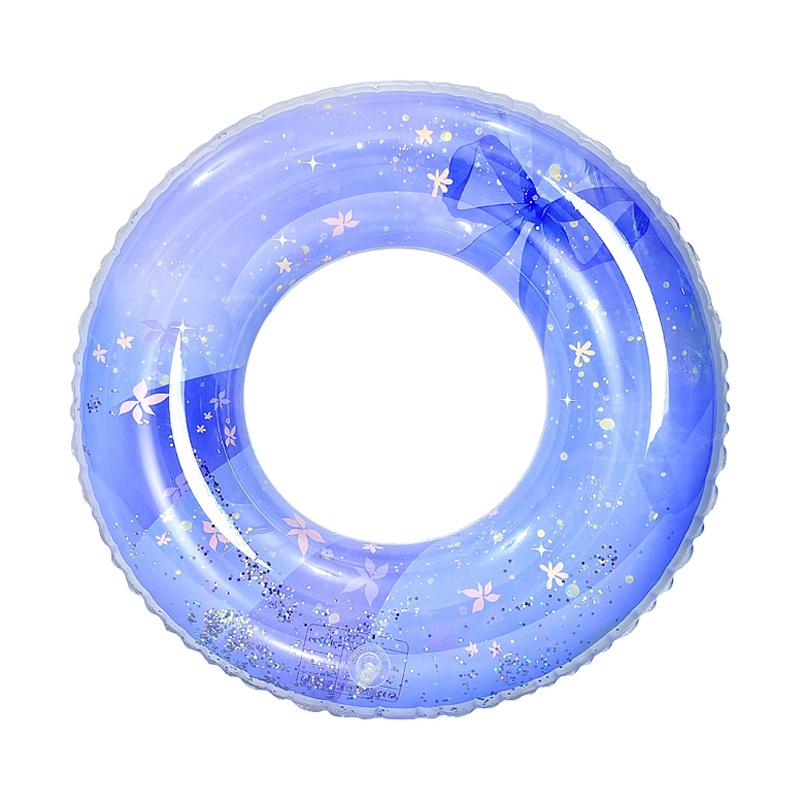 Starry Sky Sequin Mermaid Swim Ring: Thickened Inflatable Children's Float