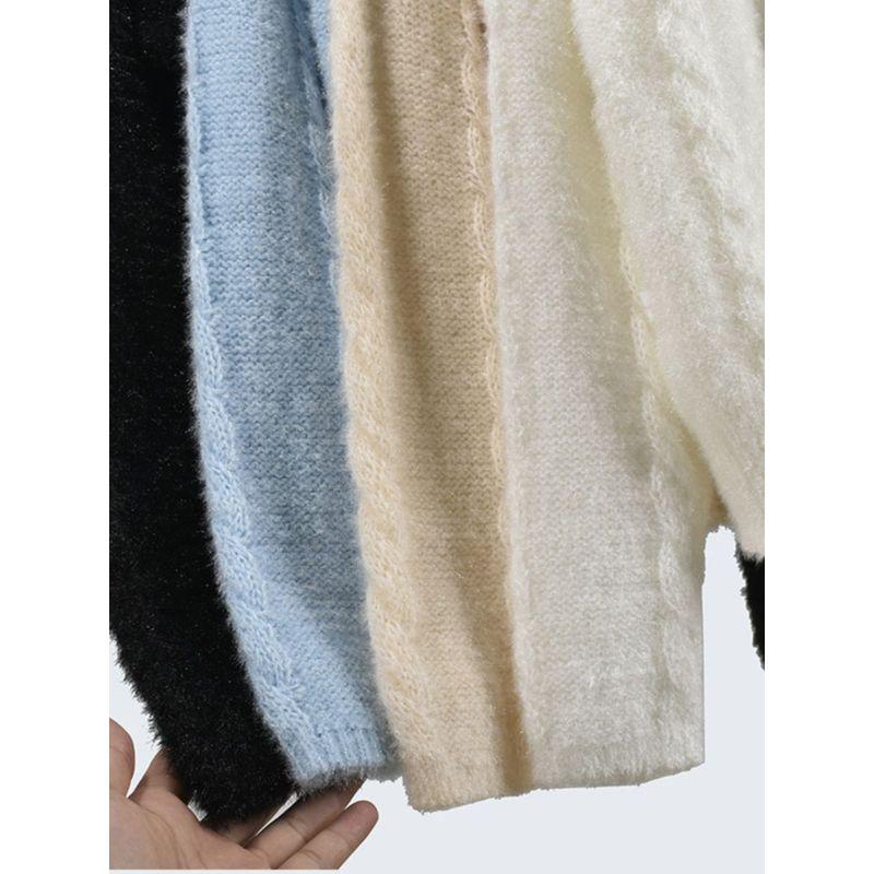 Autumn and Winter Round Neck Loose Idle Style Temperament Slimming Long Sleeve Pullover Thick Soft Glutinous Knitted Bottoming Shirt Women