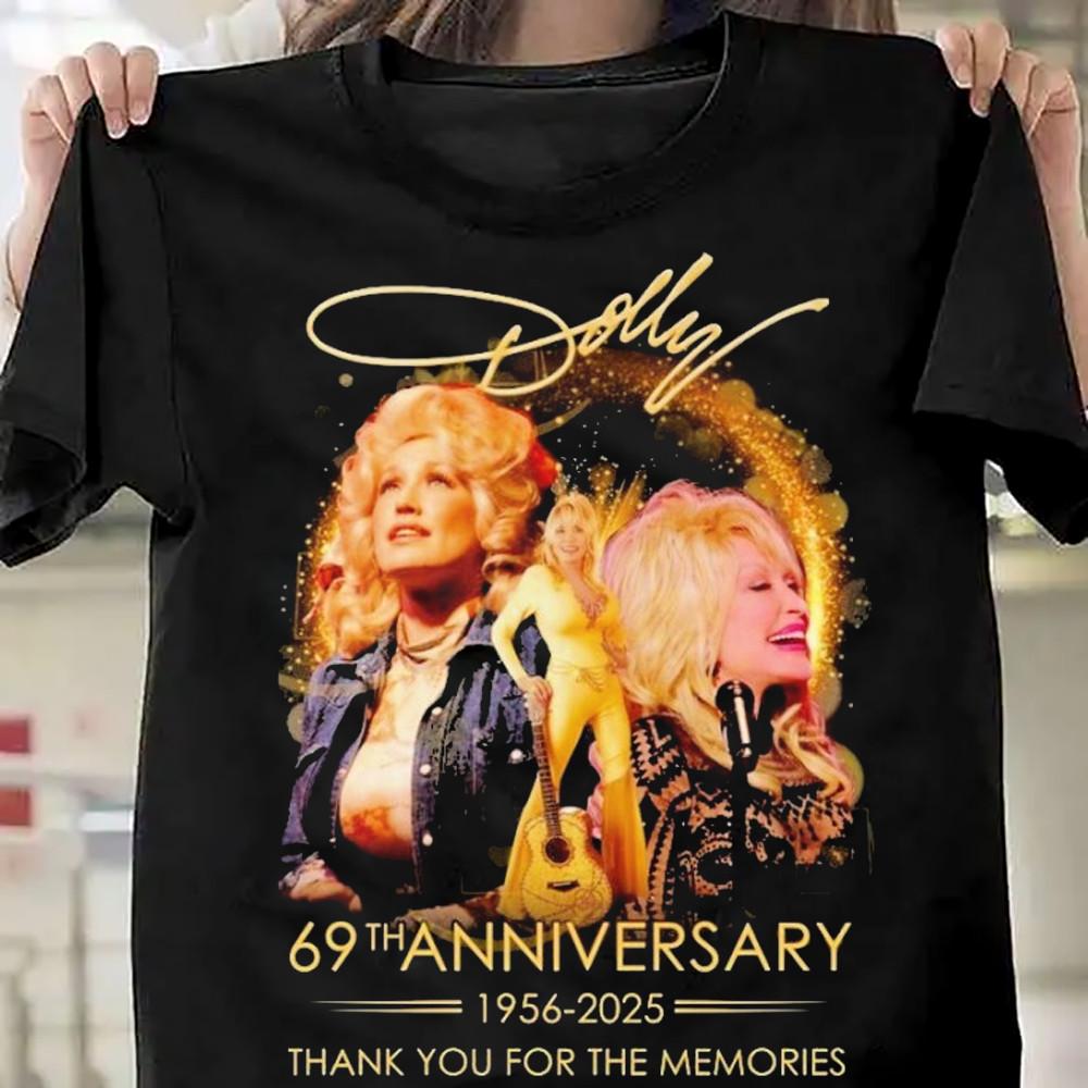 Dolly Parton 69th Anniversary 19562025 Thank You For The Memories Shirt Unisex T-Shirt XL