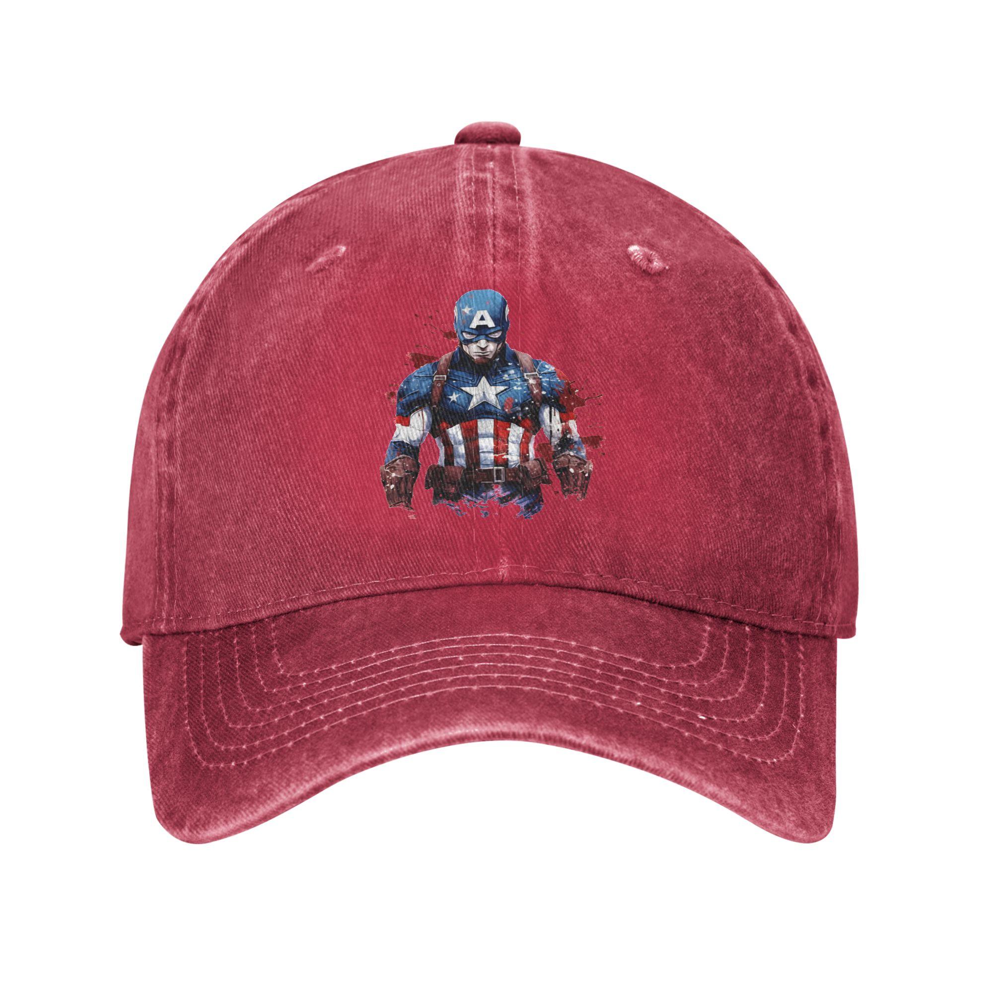 captain america Multicolor Hat Peaked Womens Cap USA captain Personalized Visor Protection Hats One Size