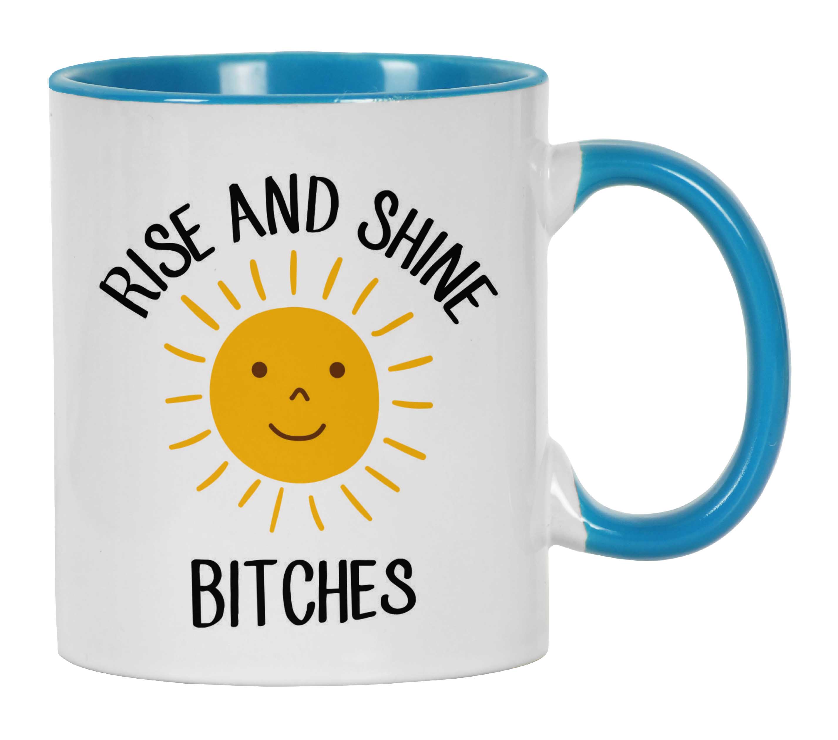 

Inkdotpot Rise And Shine Bitches Adult Humor Funny 11oz Ceramic Coffee Mug Birthday Gift For Friends - Hilarious 11oz небо синє кольору