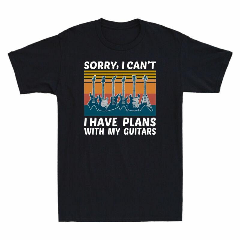 With Cant I Musician I Vintage Shirt My Have Sorry Guitars Plans Tshirt Funny S