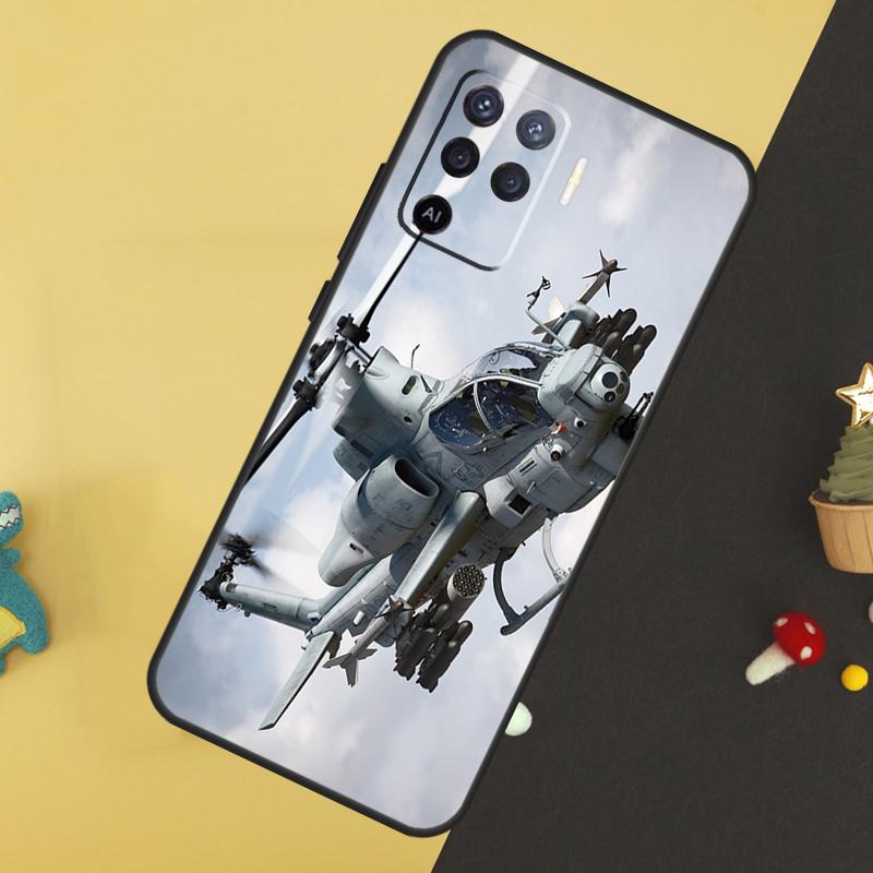 Helicopter Military Case For Oppo A58 A78 A98 A18 A38 A74 A94 A54 A15 A17 A57 A6 A5 Pro A16 A76 A96 A40 A60 A80