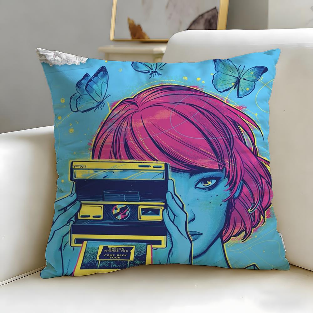

popular game Life Is Strange Cushion Cover Soft EasyWash Pillow Case Versatile for Couch Bed Travel and Office 30X30cm