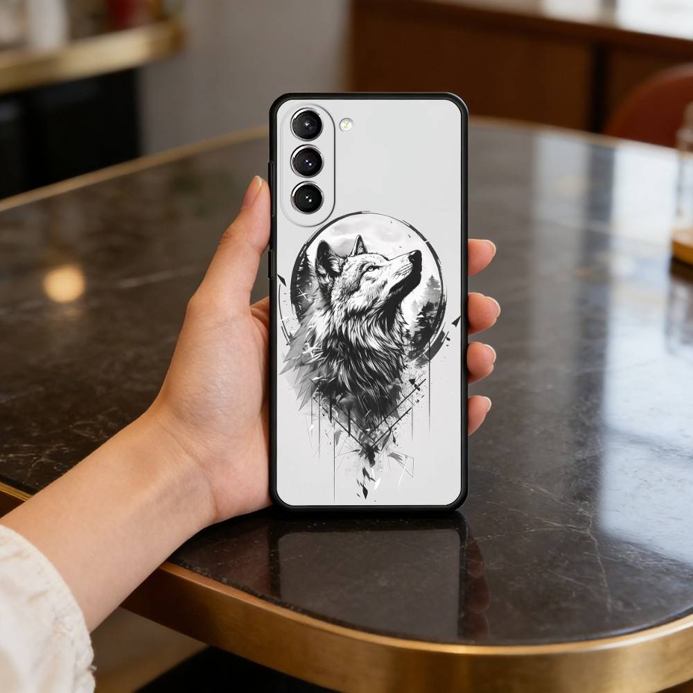 W-Wolf A-Animals Cool Case for Samsung Galaxy S21 S25 FE S24 S23 Ultra S20 S9 S22 Plus S10 TPU Cover