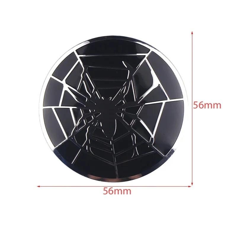 4PCS Universal 56mm 60mm Car Wheel Center Caps Dustproof Decorative Hub Caps For spider web Sticker