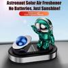Solar Car Air Freshener Astronaut Car Scent Diffuser Rotatable Solar Car Aromatherapy Fresheners Car Interior Accessories