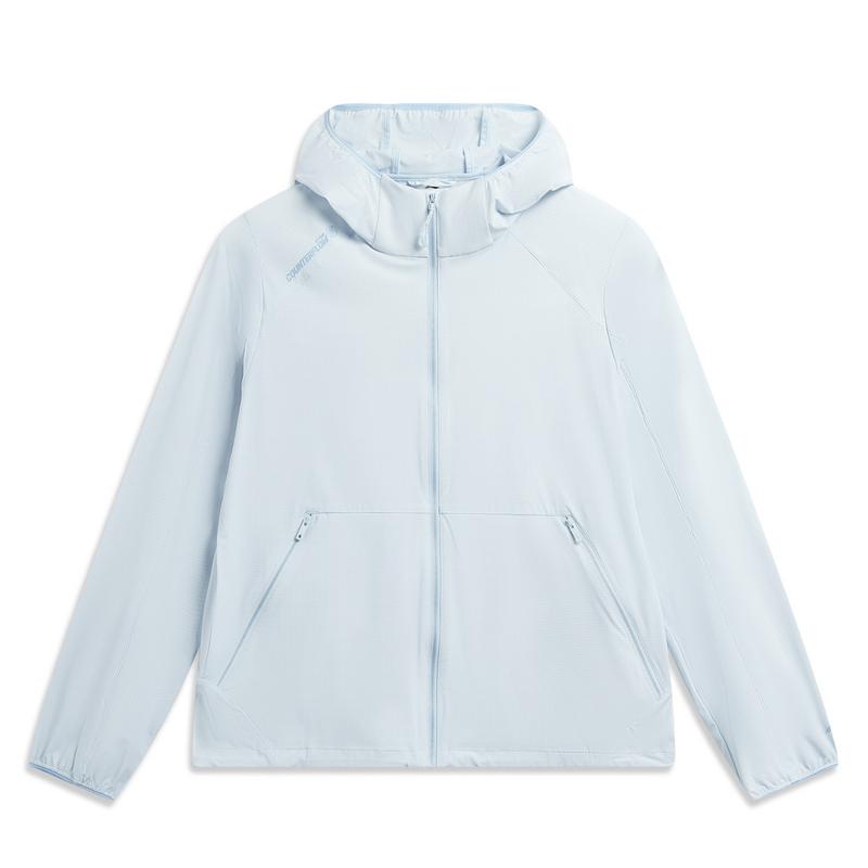 

Li Ning Outdoor CF Легкая дышащая одежда с эффектом льда, удобная, защита от солнца UPF 50+, женская одежда, Цвет: Морозно-синий AFDW214-3 XS