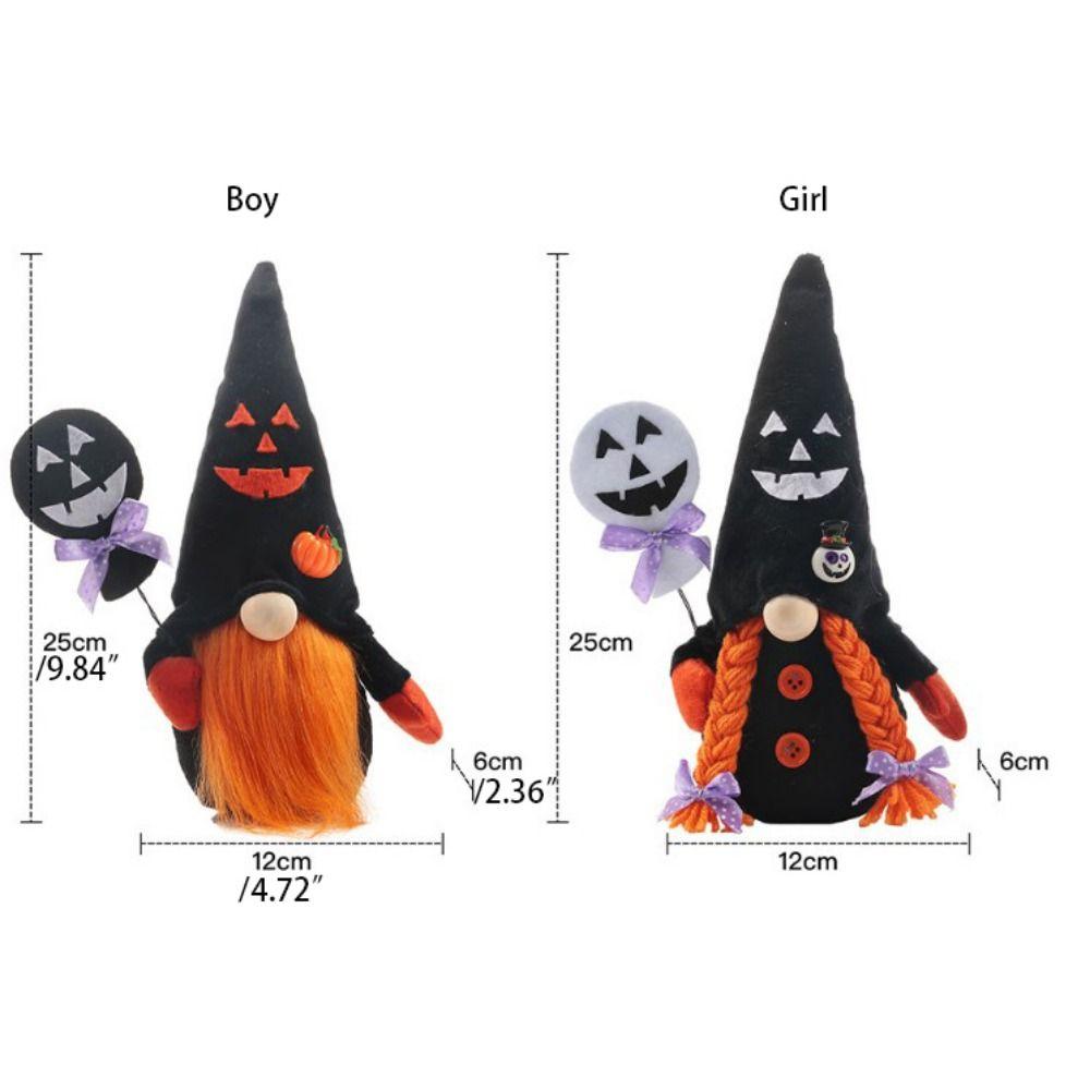 Cute Halloween Gnome Ornament Handmade Halloween Rudolph Doll  Thanksgiving Gift