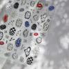 Abstract Silver 5D Nail Art Sticker Elegant French Curve Asymmetric Line Fragments Modern Artistic Self Adhesive Manicure Decal