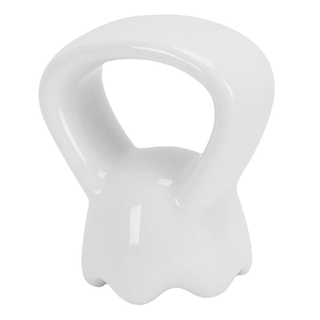 Ceramic Scraping Massage Ring Ergonomic Non Slip Grip Lightweight Ceramic Gua Sha Ring for Face and Body White