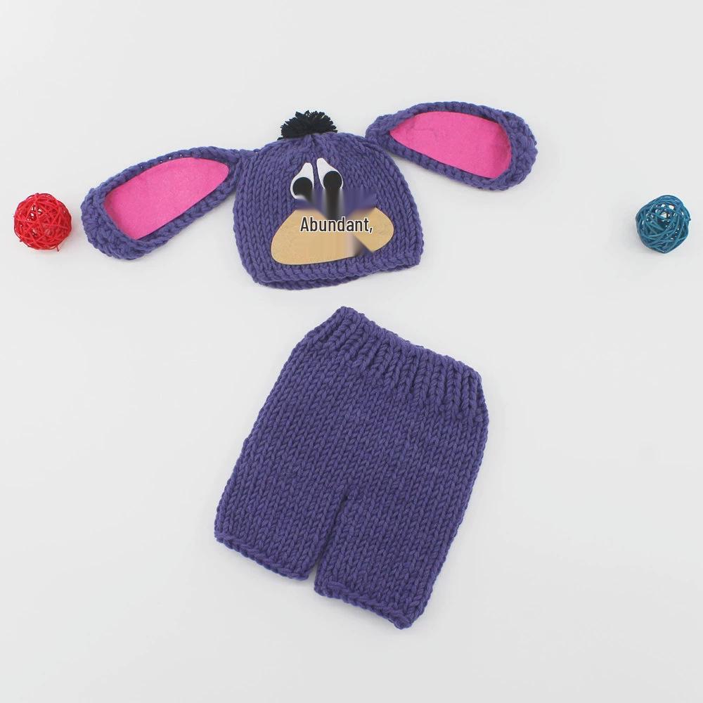

Adorable Donkey-Shaped Newborn Knitting Photography Prop For 1-3 month baby