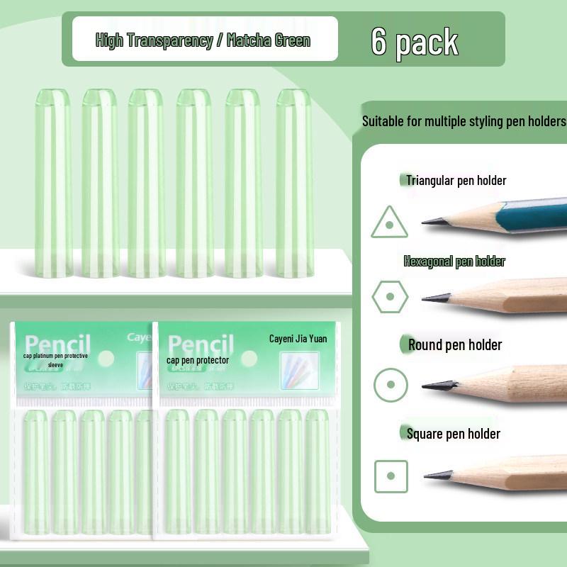 Transparent Pencil Cap for Kids - Grip Aid & Protective Cover