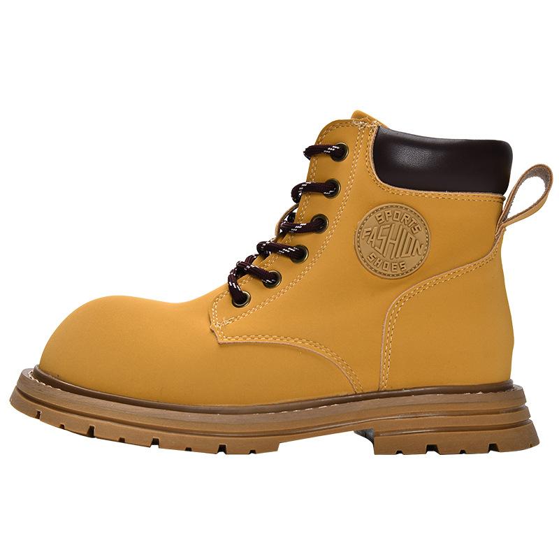 

Новые горячие осенние новые ботинки Мартин женские на платформе уличные походные ботинки 5951 40 жёлтый