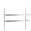TAKUBO Takubo Draining Shelf Series, 2-Tier Tension Shelf, 60cm Wide, Silver, TP2-60