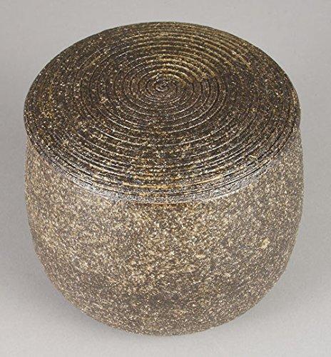 Sento Senga Pottery Iga Ware Rice Container with Black Persimmon Glaze 11-0243041