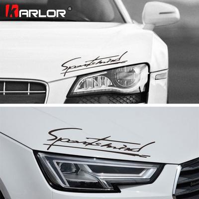 Pegatinas para coche con personalidad "Mentalidad deportiva" Calcomanías reflectantes para la luz del capó del coche Decoración reflectante Accesorios para coches Estilo