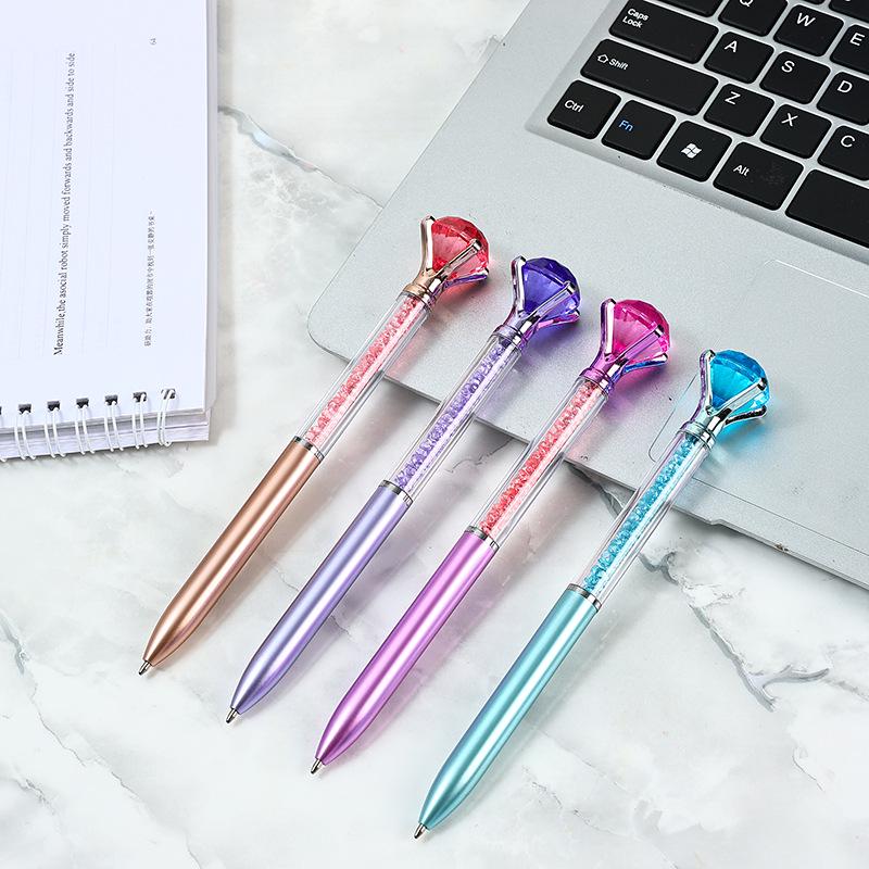 Colorful Crystal Diamond Bead Pen – Medium Point, Ideal for Gifts & Weddings