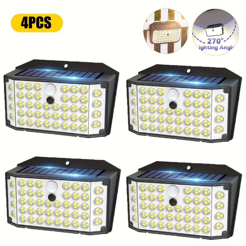 1/2/4PCS Motion Sensing Smart Light, 132 LEDs, 3 Modes Solar Security Light, IP65, Solar Fence Light for Outdoor, Yard