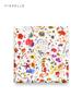 White Floral Print 100% Silk Scarf Women Wrap Neckerchief 50cm Twill Shawl Spring and Autumn Square Scarf Luxury Gift