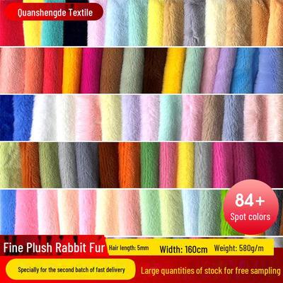 5mm Plush Rex Rabbit Imitation Fabric - Multicolor Options for Toys, Clothing, Pillows
